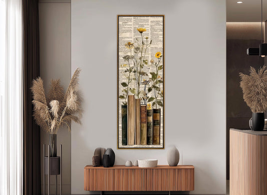 Wildflowers Canvas Print – Vintage Botanical Wall Art, Framed Floral Print, Ready to Hang