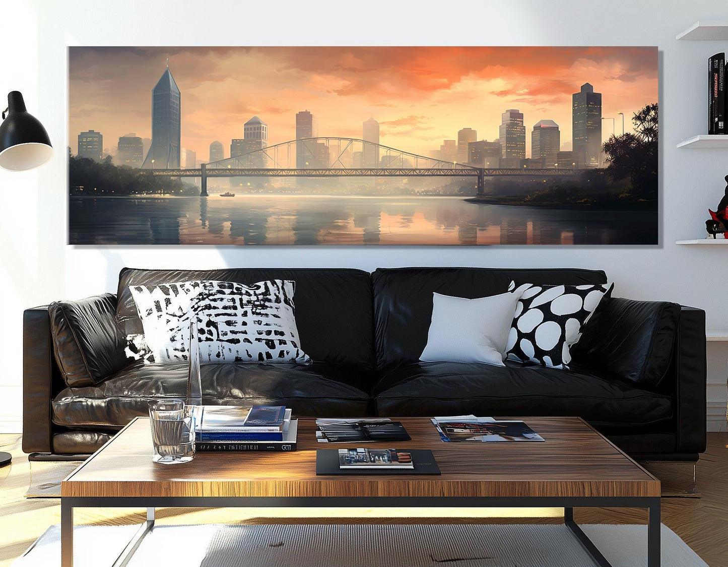 Jacksonville Canvas Print – Framed Abstract Sunset Art | Ready to Hang Wall Decor
