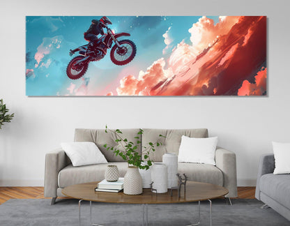 Motocross Canvas Print – Large Framed Cotton Canvas Art | Ready to Hang Wall Decor