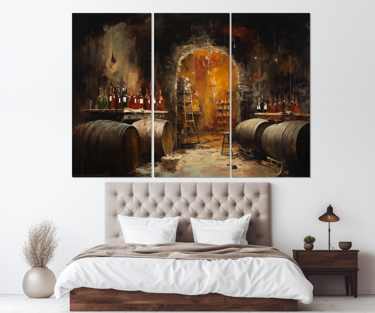 Vintage Wine Wall Art – Wine Cellar Canvas Print | Framed & Ready to Hang