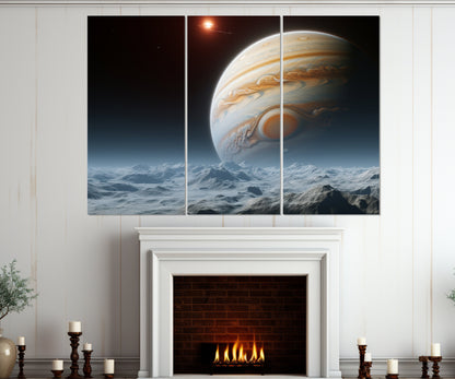 Abstract Jupiter Canvas | Jupiter Wall Art - Framed Poster, Floating Frame Canvas