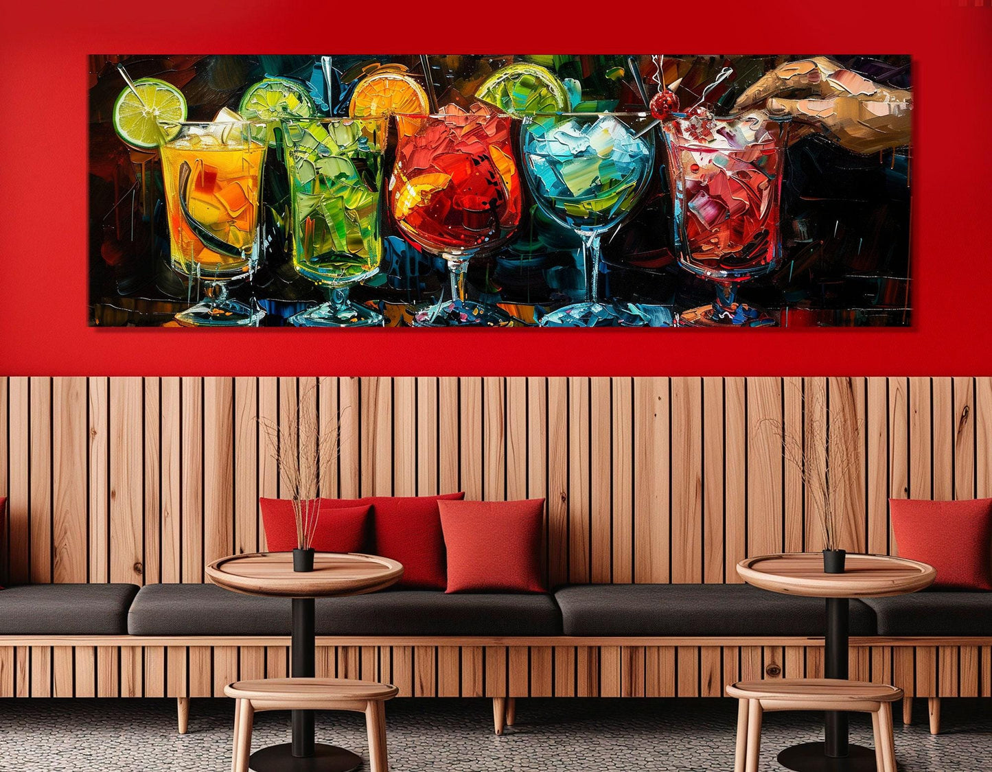 Cocktails Canvas Print – Framed Canvas Art | Modern Bar Painting & Ready to Hang