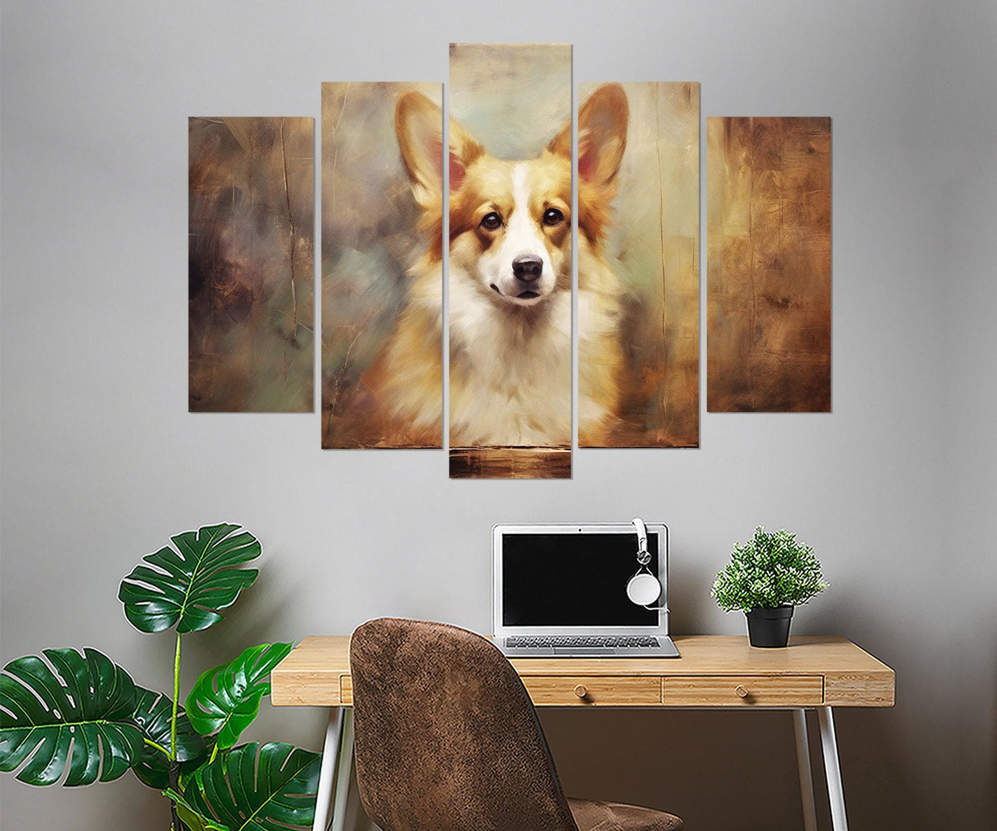 Corgi Canvas Print – Framed Canvas Art | Canine Wall Decor, Ready to Hang