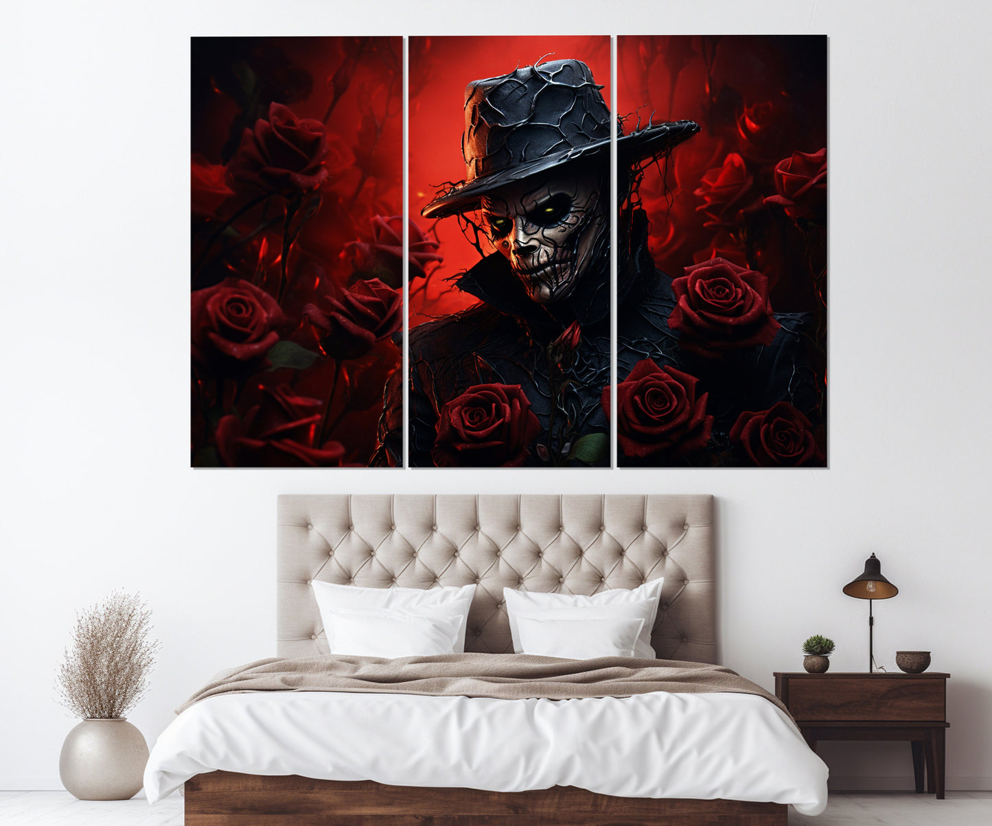 Horror Wall Art - Dark Academia Canvas | Framed Gothic Artwork Ready to Hang