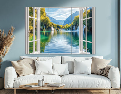 Plitvice Lakes Canvas Print – Gallery Wrapped Cotton Canvas With Waterfall Wall Art