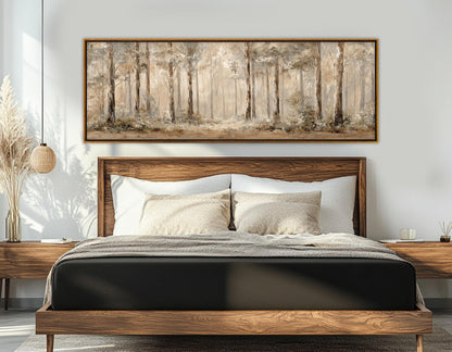 Forest Canvas Print – Abstract Beige Wall Art | Gallery Wrapped, Ready to Hang