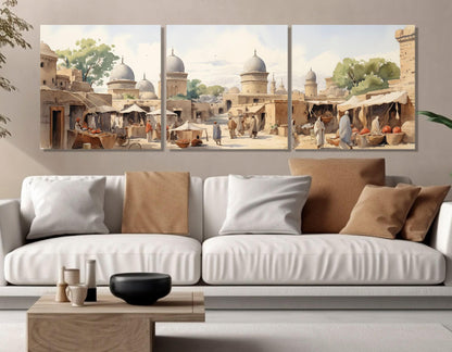 Ancient East Canvas Print – Asian Wall Art | Framed & Ready to Hang Cotton Canvas