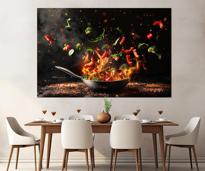 Frying Pan Canvas Print - Kitchen Wall Decor | Framed Canvas Art, Ready to Hang