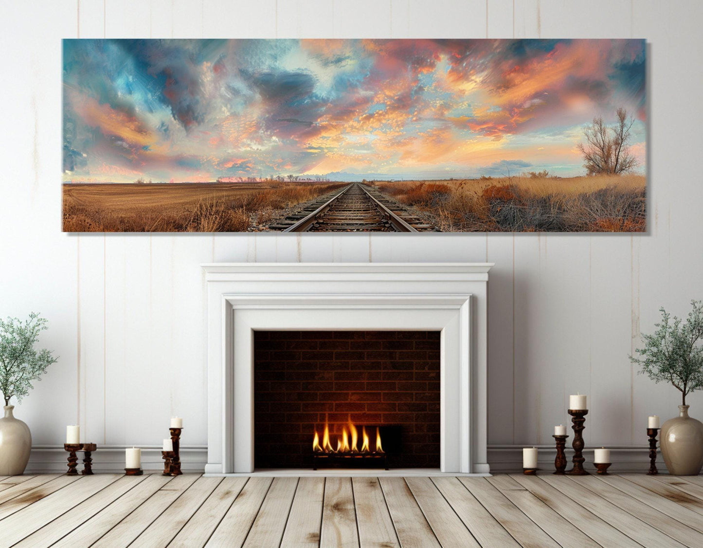 Scenic Railroad Canvas Print – Railway Wall Art | Framed & Ready to Hang