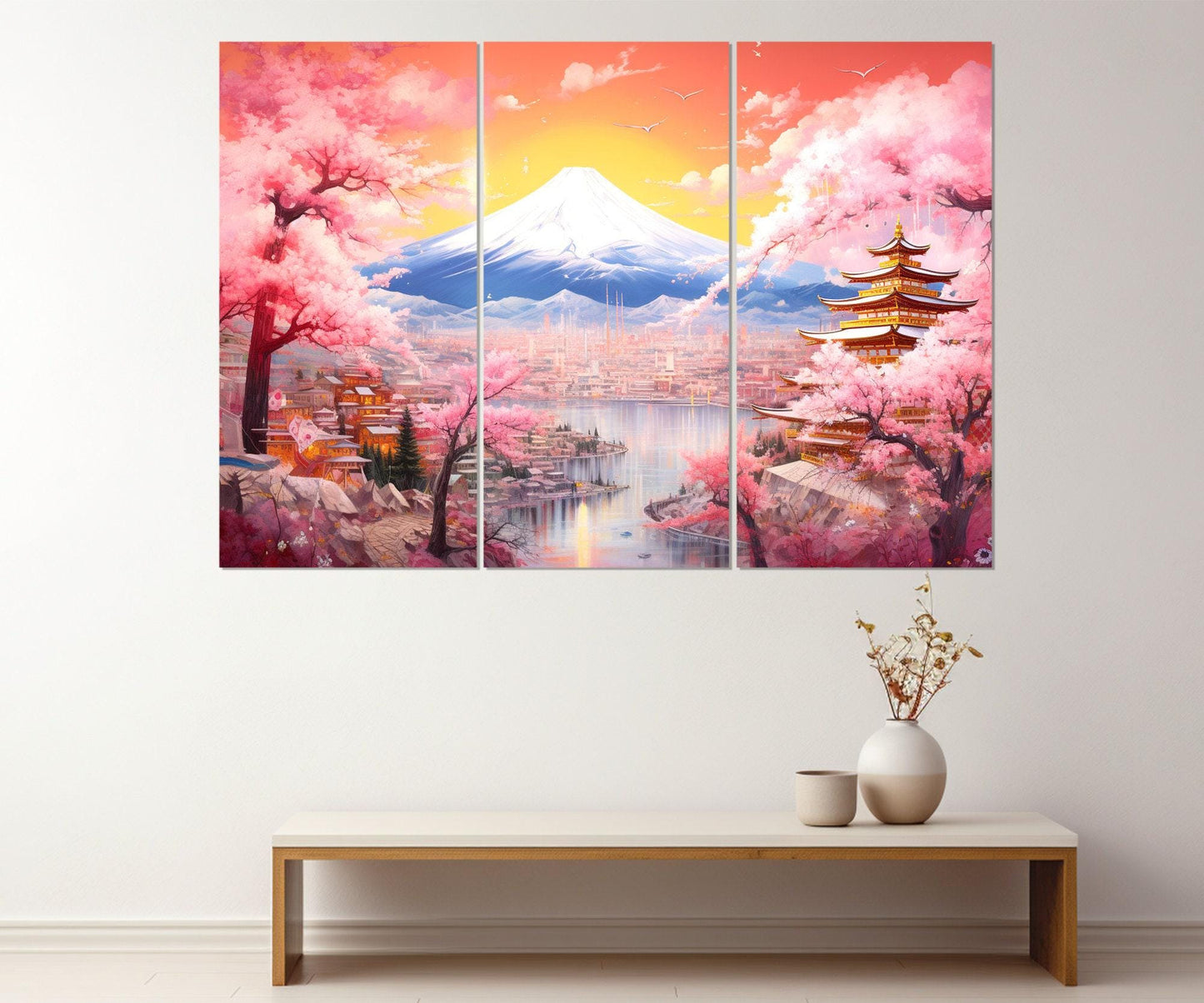 Fuji Mountain Canvas Print – Large Japanese Wall Art | Framed & Ready to Hang