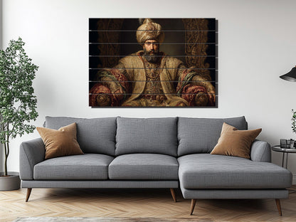 Suleiman Magnificent Ottoman Throne Print on Wood