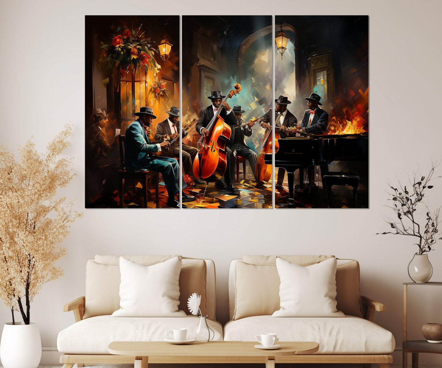 Jazz Band Canvas Print – Vintage Jazz Wall Art | Framed & Ready to Hang