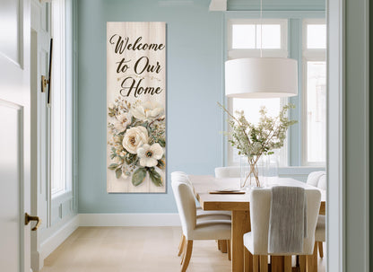 Welcome Home Canvas Print – Cozy Farmhouse Wall Art | Framed & Ready to Hang