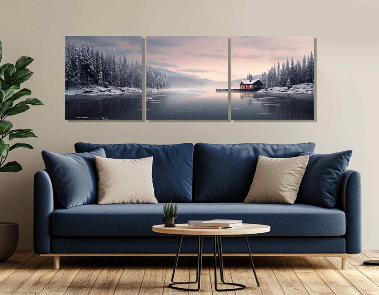 Norwegian Winter Canvas - Framed Canvas Wall Art | Snowy Nature Print Decor