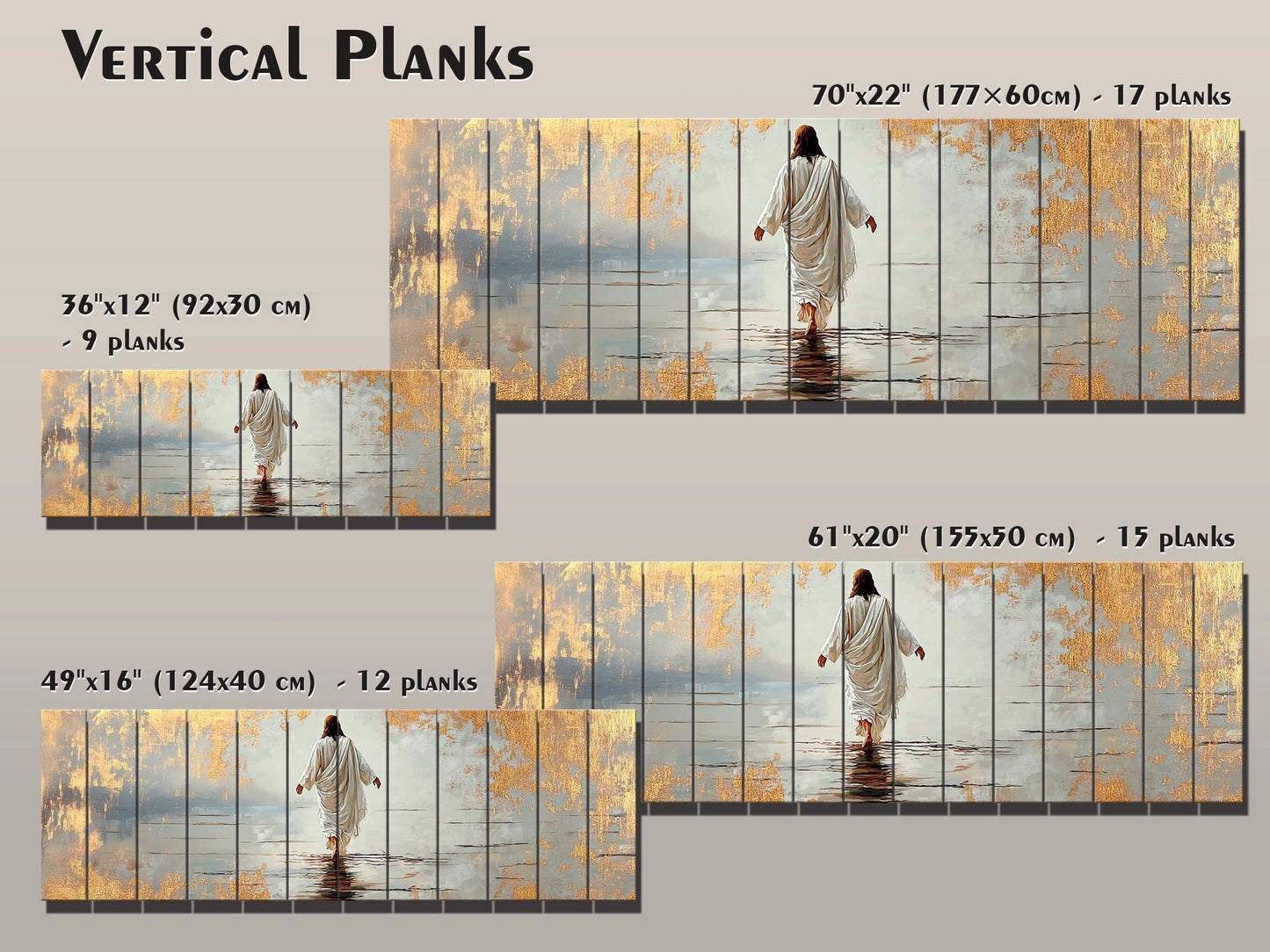 Jesus Walking on Water | Biblical Wall Art - Christian Wood Print Decor