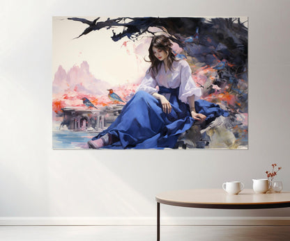 Asian Woman Canvas Print – Japanese Wall Art | Framed & Ready To Hang