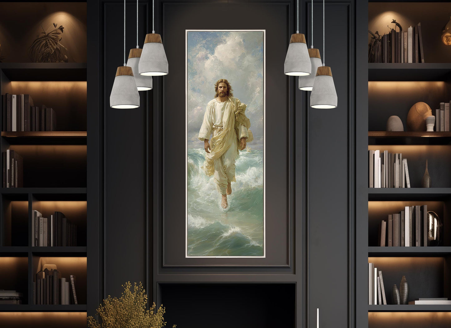 Jesus Walking Canvas Print - Divine Wall Art | Framed & Ready to Hang
