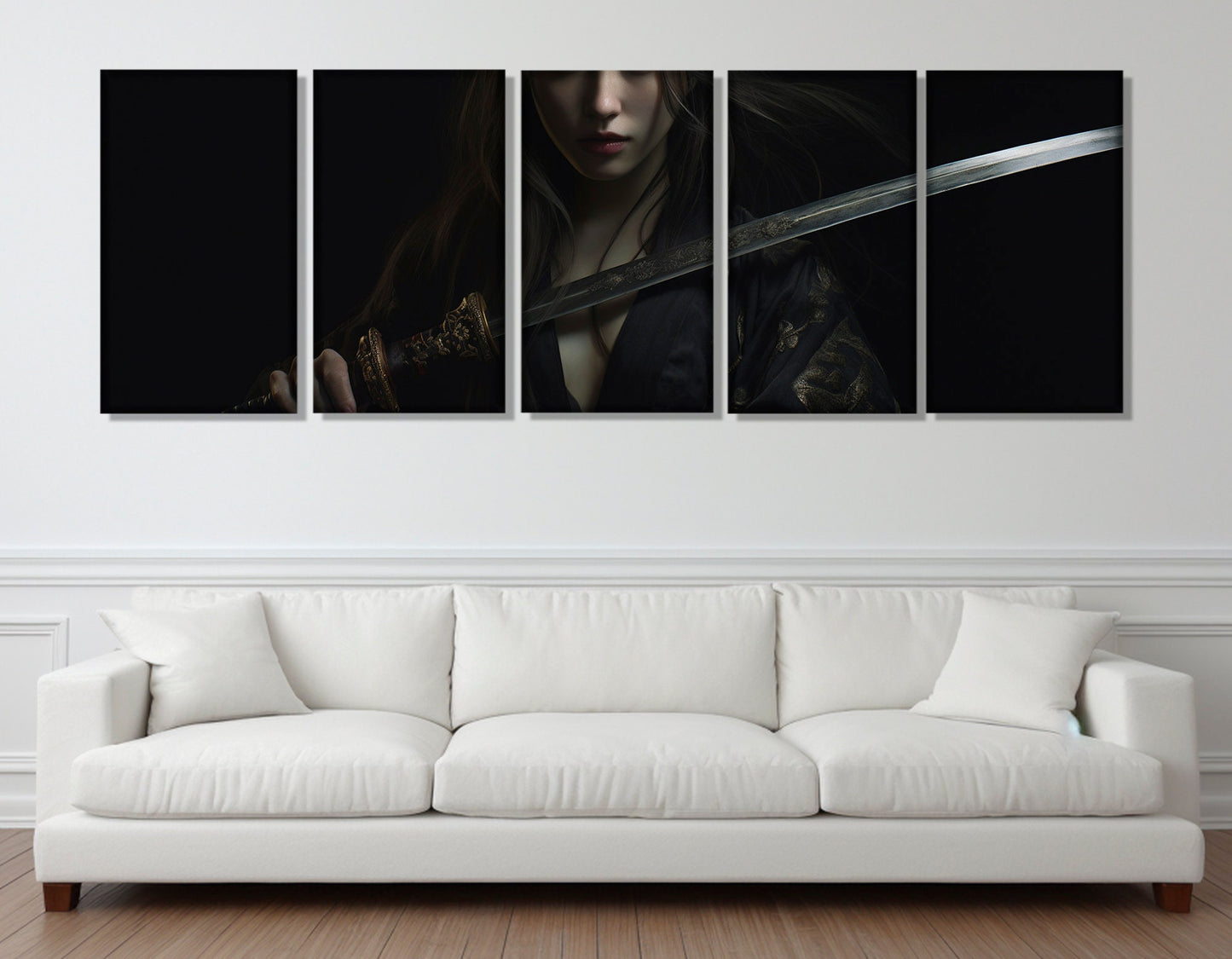Samurai Woman Canvas Print - Japanese Wall Art | Framed & Ready to Hang
