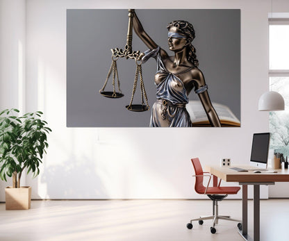 Femida Canvas Print – Lady Justice Art | Lawyer Gift Canvas | Framed Wall Decor