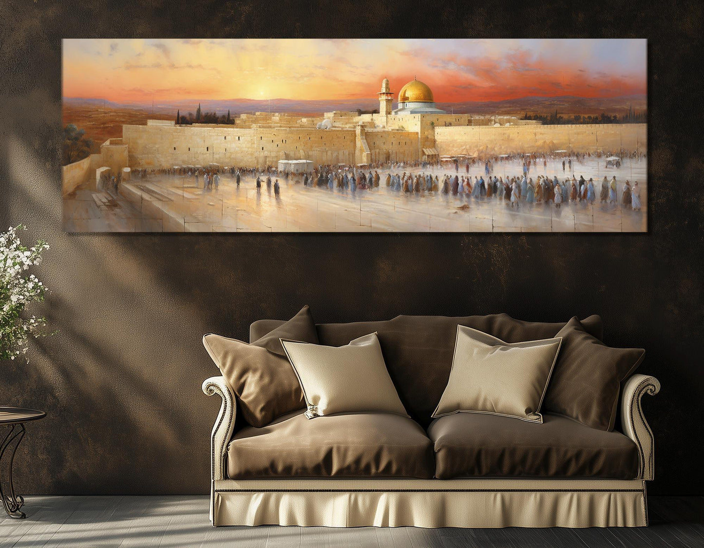 Western Wall Canvas – Ancient Jerusalem Painting | Framed & Ready to Hang Artwork
