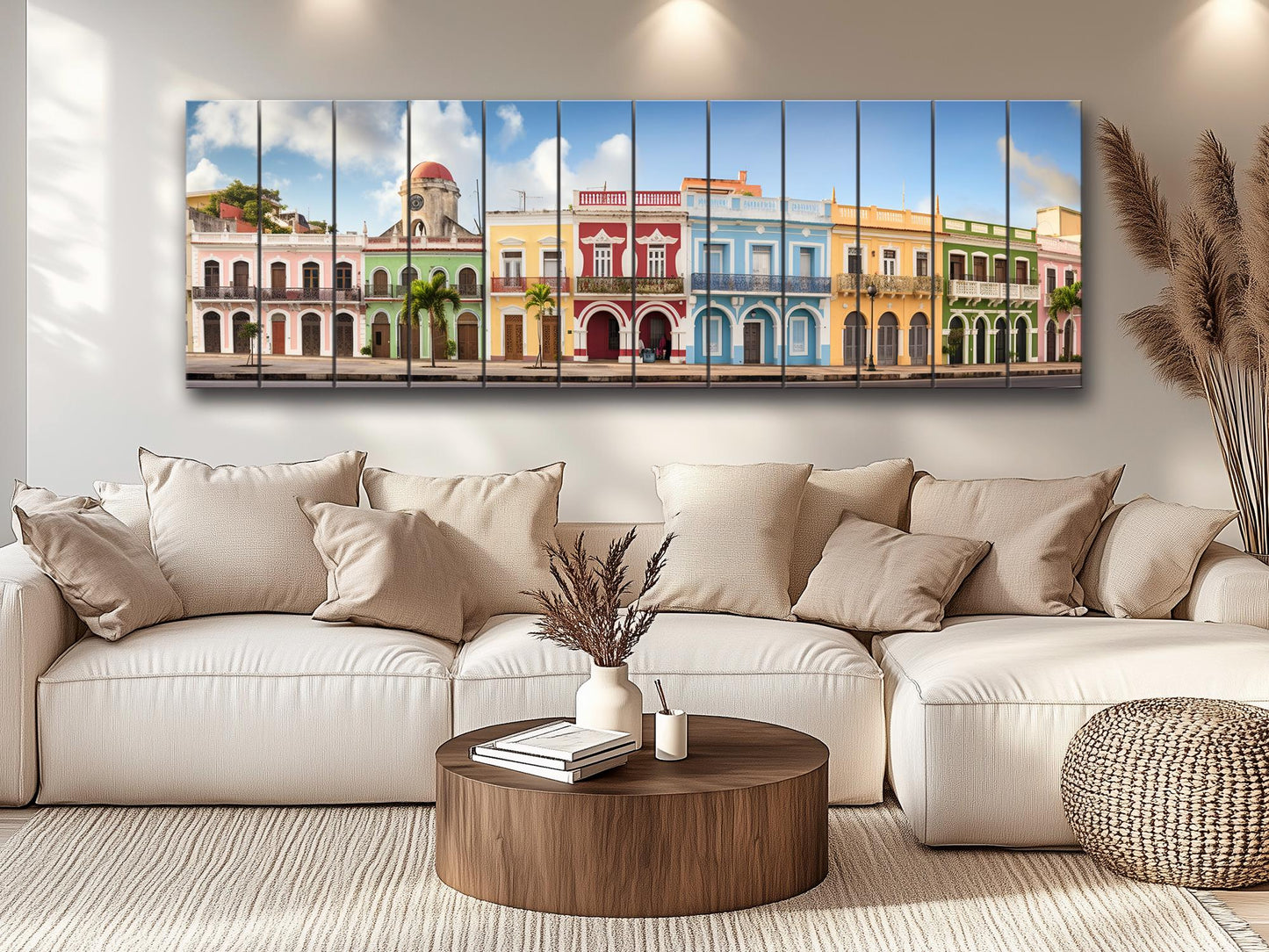 Puerto Rico Wood Wall Art – Rustic San Juan Wall Decor with Abstract Wood Plank Design