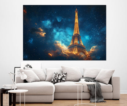 Eiffel Tower Canvas Print – Abstract Paris Wall Art | Framed Cotton Canvas