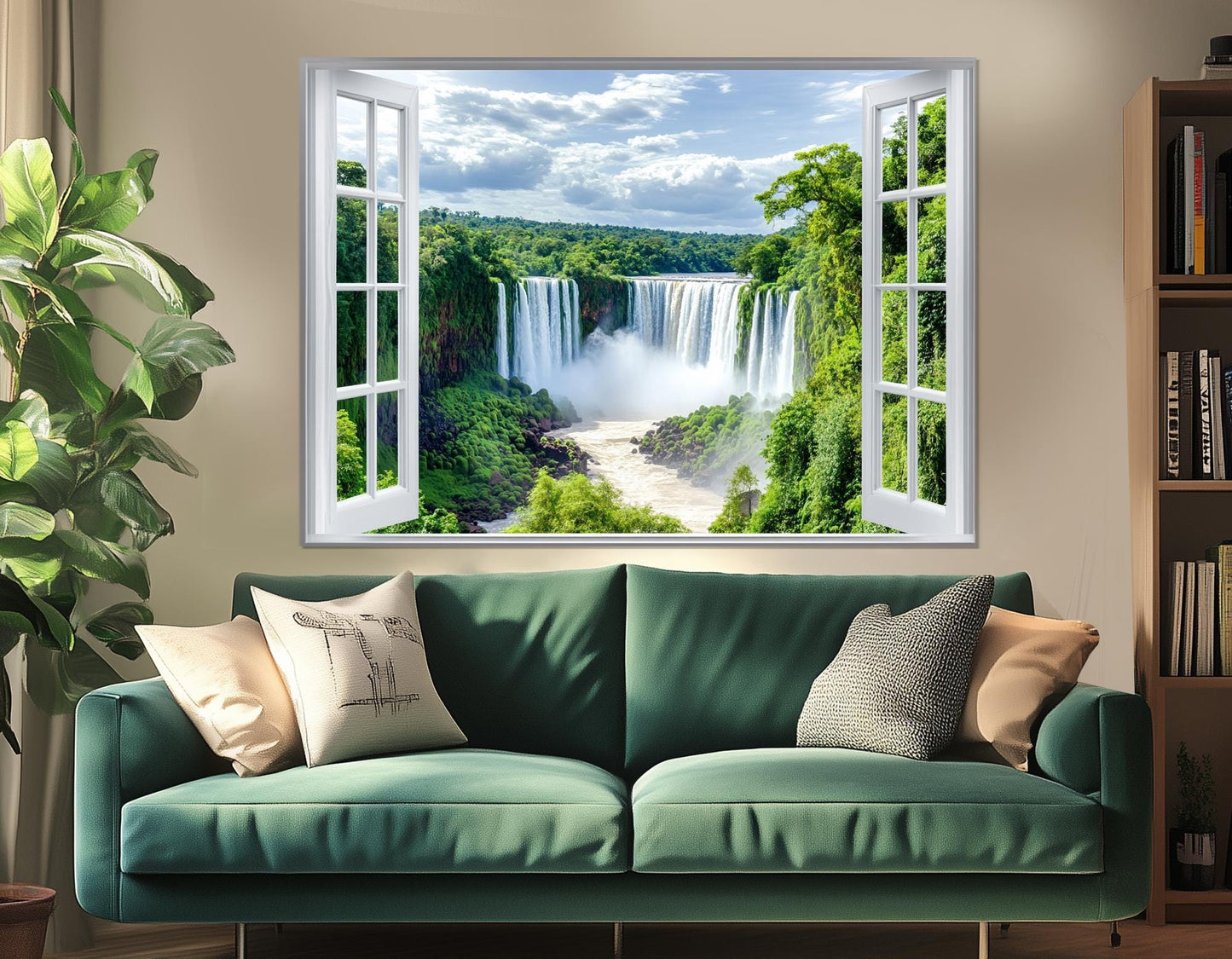 Iguazu Falls Canvas Print – Gallery Wrapped Cotton Canvas | Ready to Hang Waterfall Wall Art