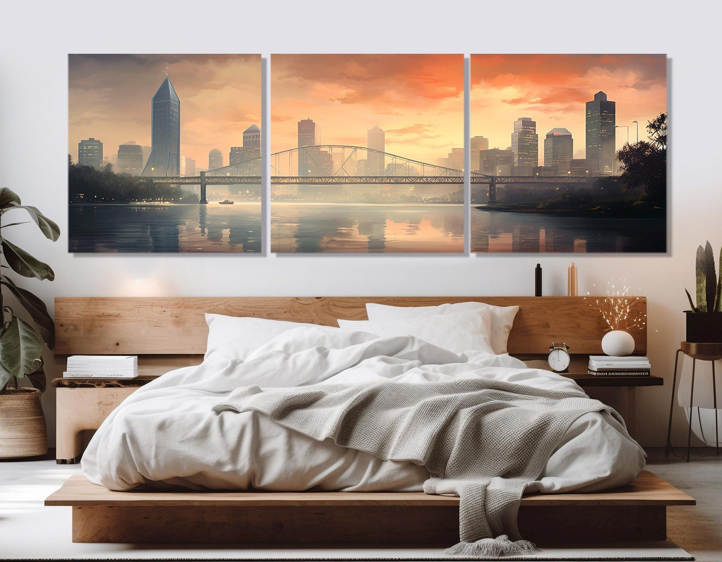 Jacksonville Canvas Print – Framed Abstract Sunset Art | Ready to Hang Wall Decor