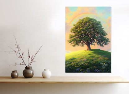 Oak Tree Canvas Print - Scenic Landscape Wall Art | Gallery Wrapped Cotton Canvas
