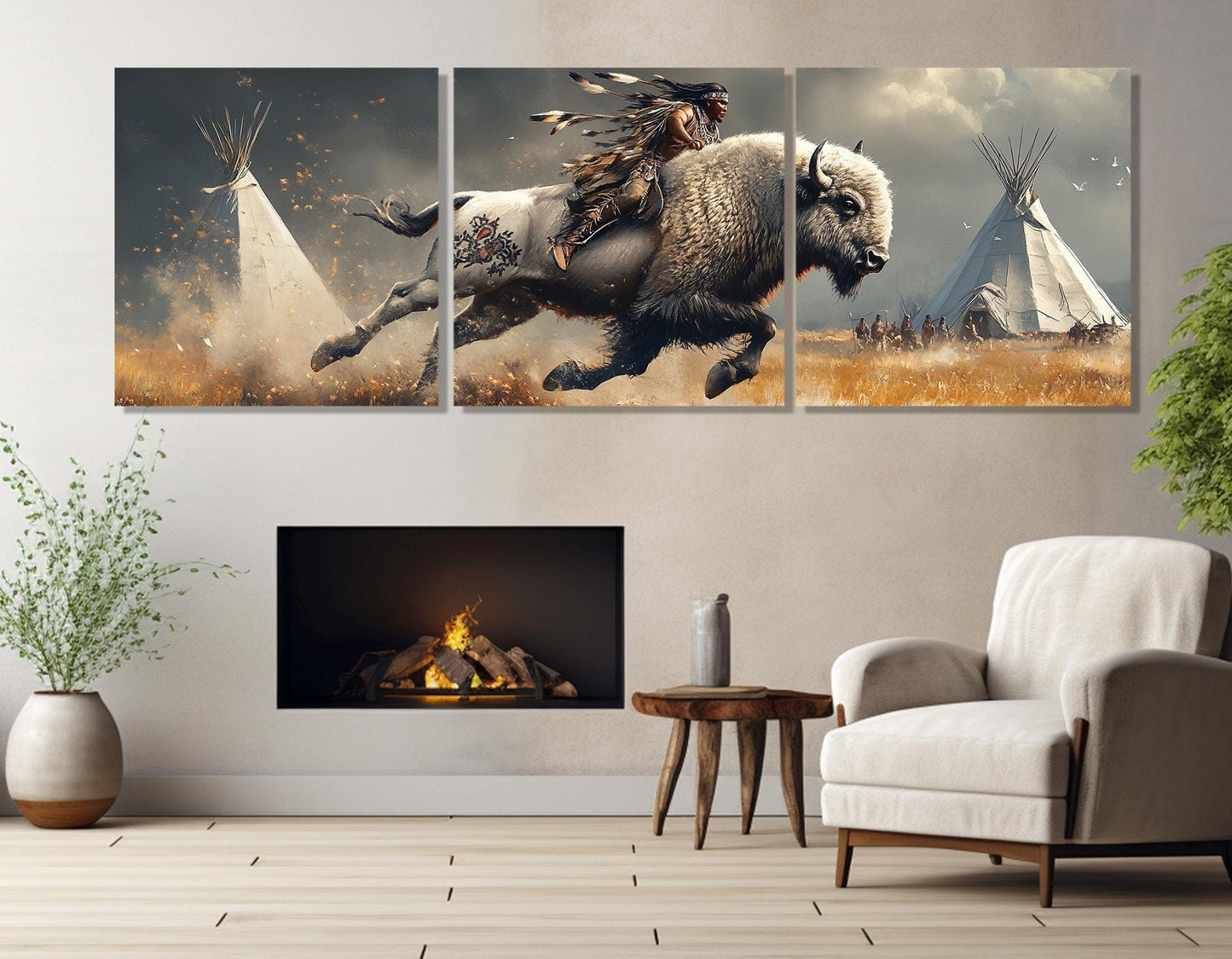 Native American Canvas Print – Framed Cotton Gallery Wrapped Canvas Art