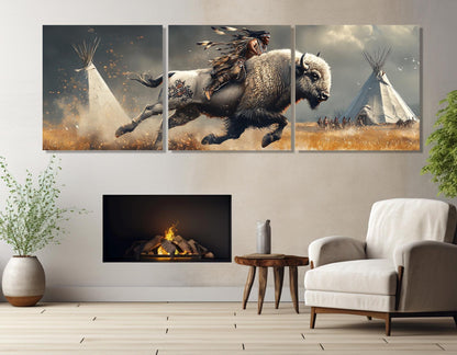 Native American Canvas Print – Framed Cotton Gallery Wrapped Canvas Art