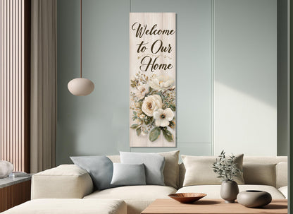 Welcome Home Canvas Print – Cozy Farmhouse Wall Art | Framed & Ready to Hang