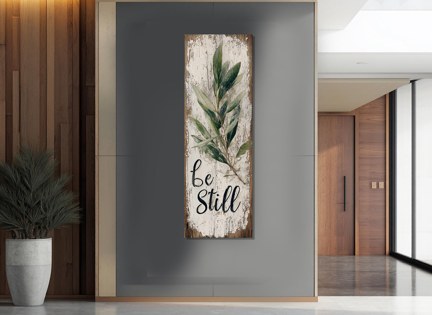 Rustic Canvas Print – Framed Canvas Art | Be Still Wall Decor Ready to Hang