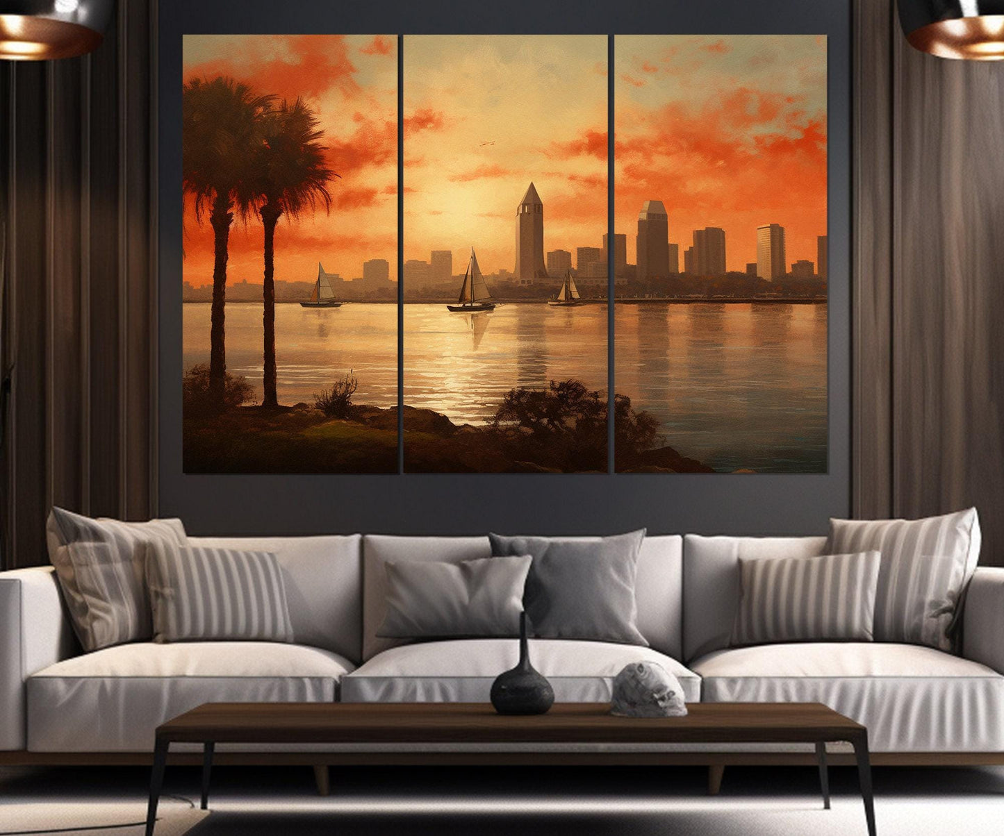 San Diego Canvas Print – Framed Cotton Gallery Wrapped Wall Art For Living Room