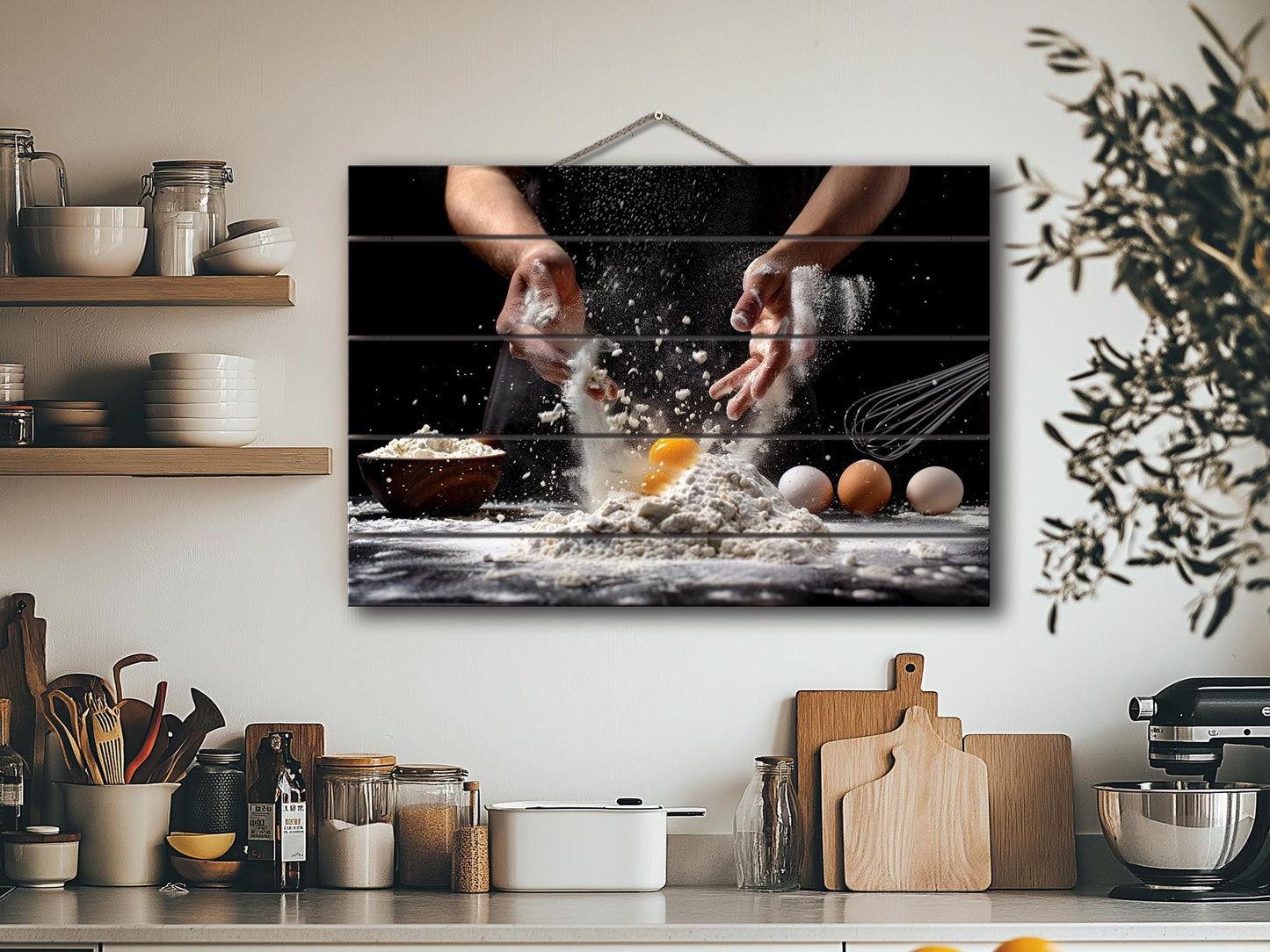 Pizza Wall Art - Wood Wall Decor | Rustic Kitchen Art | Chef Gift Ideas | Print On Wood