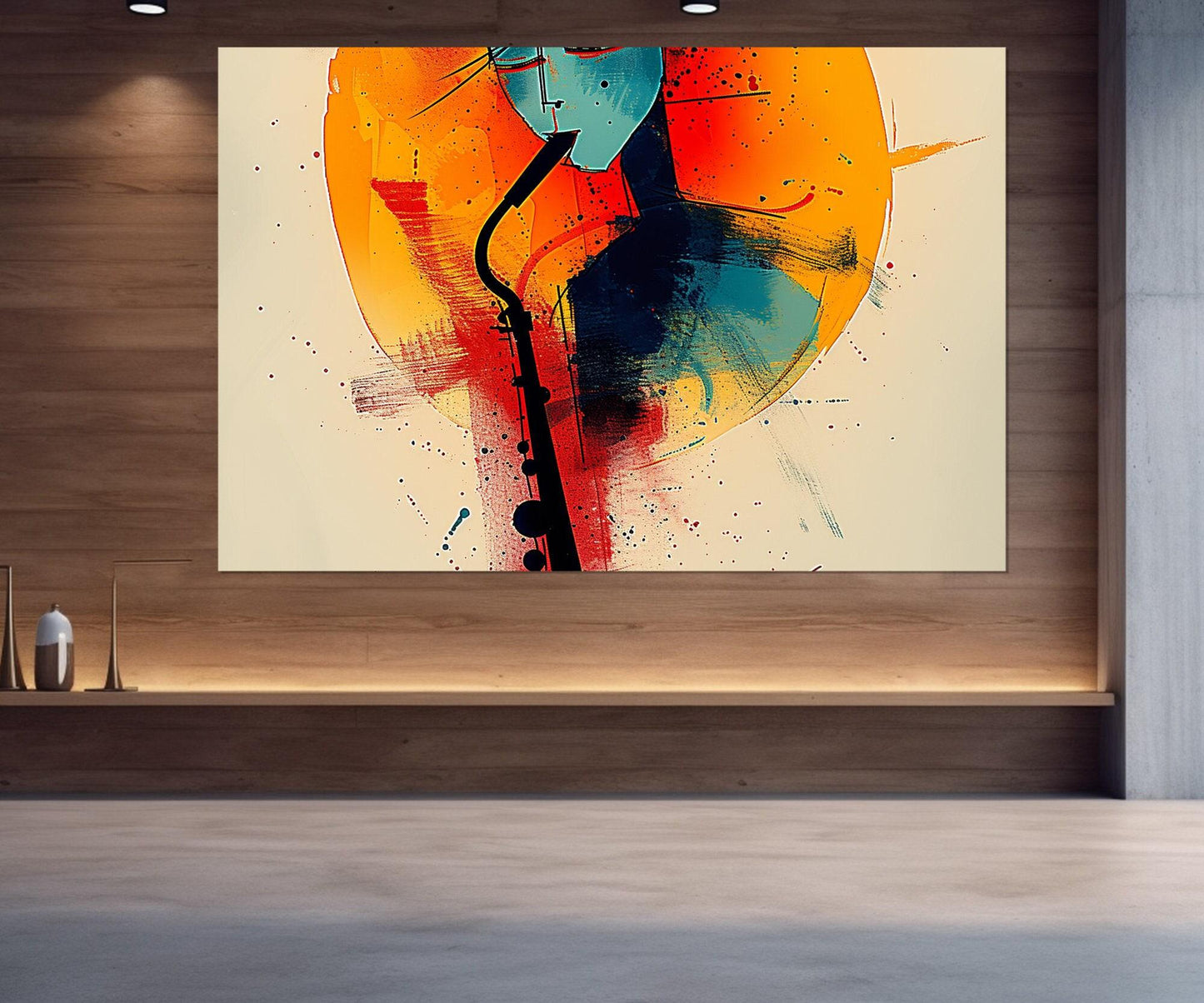 Music Canvas Print - Abstract Music Wall Decor | Framed Ready to Hang Artwork