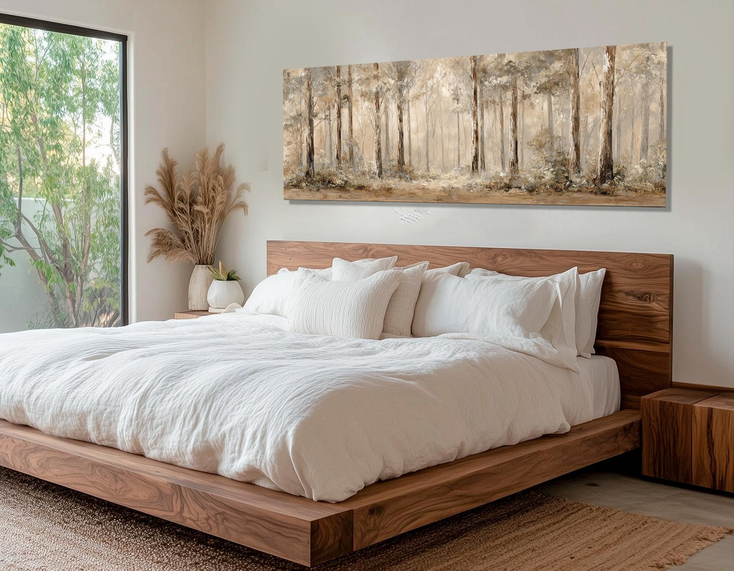 Forest Canvas Print – Abstract Beige Wall Art | Gallery Wrapped, Ready to Hang