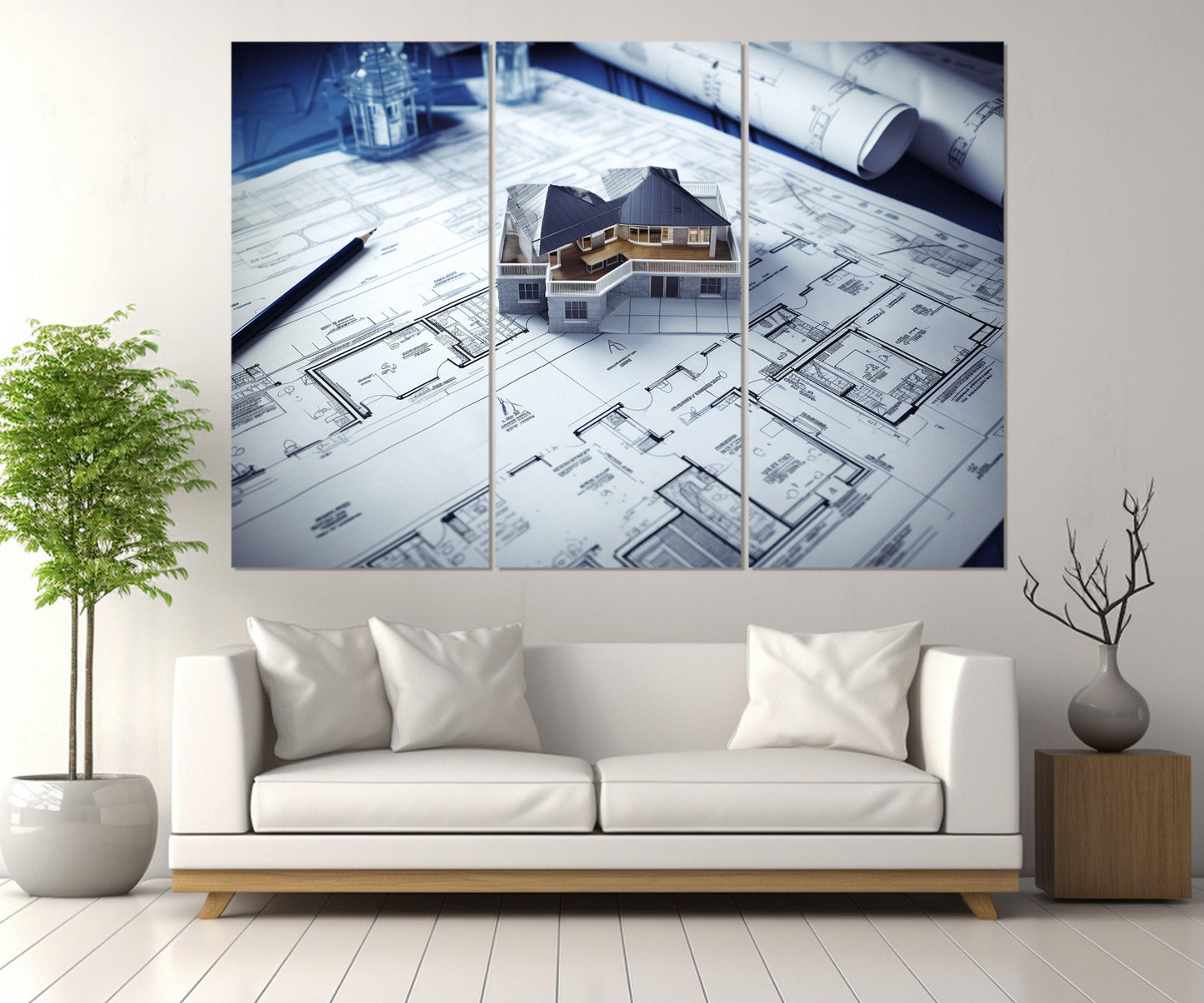 Architect Wall Art – Modern Architect Canvas Print | Ready to Hang Framed Decor