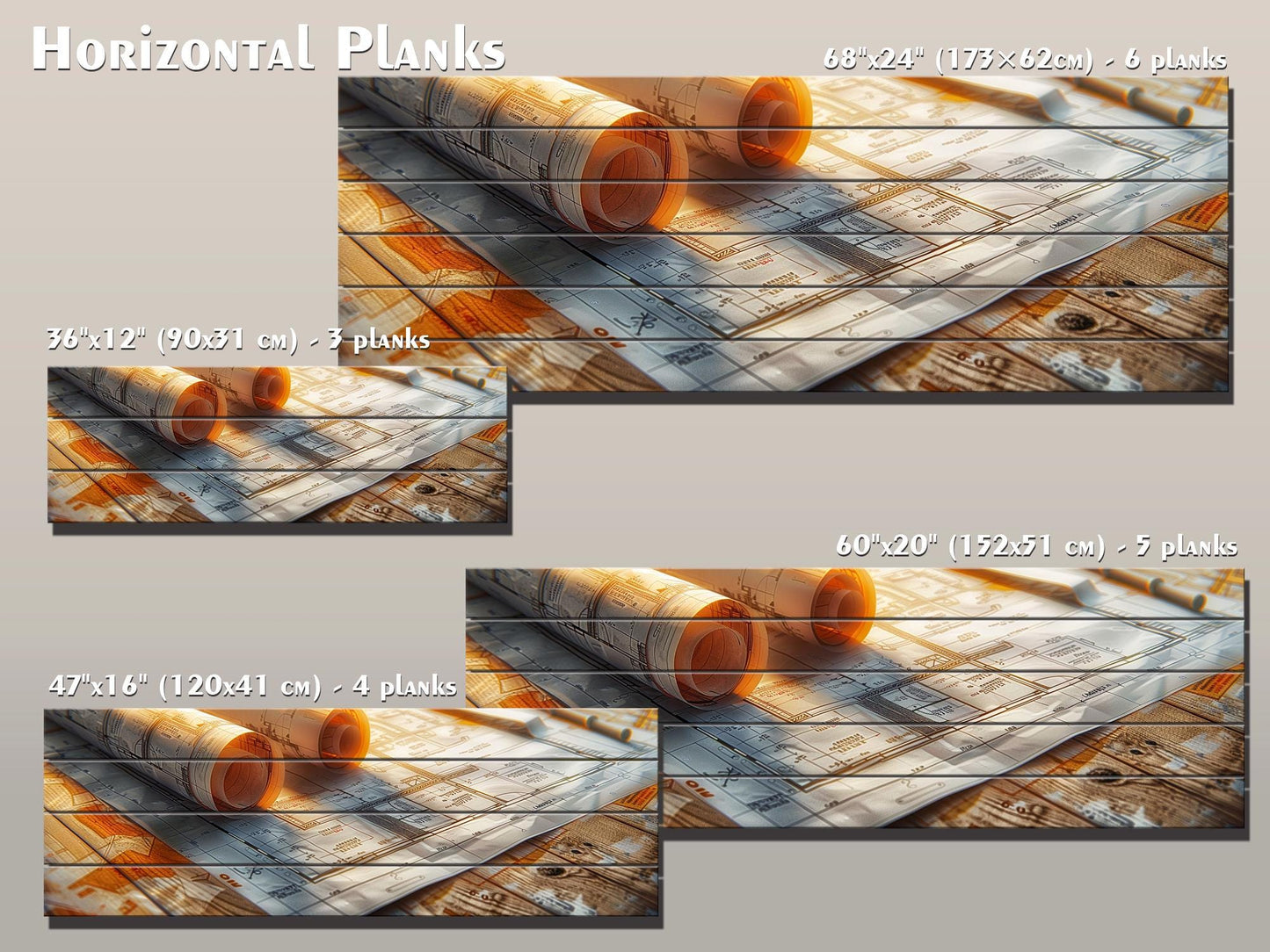 Wooden Wall Art – Natural Wood Print | Contemporary Architecture Print Decor