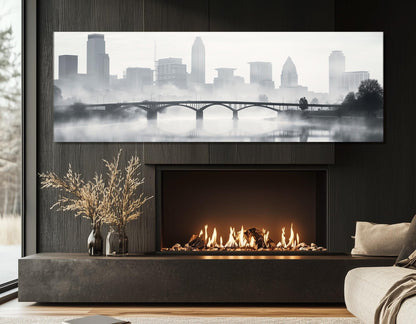 Columbus Canvas Print – Large Gallery Wrapped Cotton Canvas | Abstract City Artwork