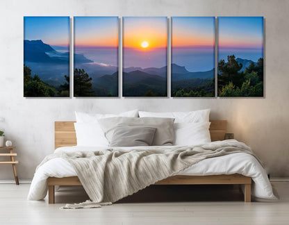 Sunset Canvas Print - Scenic Ocean Sunset with Gallery Wrapped Cotton Canvas Art