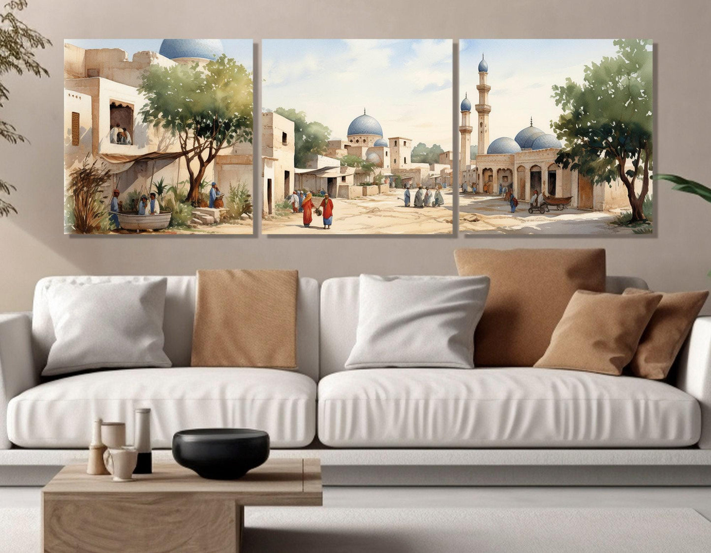 Ancient Oriental Canvas Print – Vintage Asian Wall Art | Framed & Ready to Hang