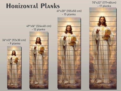 Jesus Christ Wall Art – Sacred Wood Print | Christian Wall Decor on Linden Wood