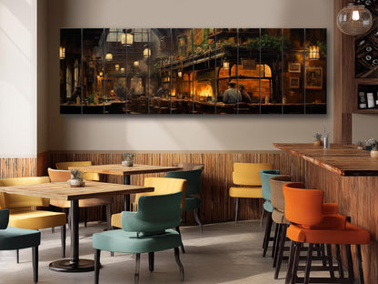 Irish Pub Wall Art – Rustic Wood Plank Artwork | Vintage Pub Print on Wood