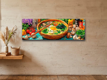 Ramen Wood Wall Art, Japanese Food Print on Wood, Asian Kitchen Decor