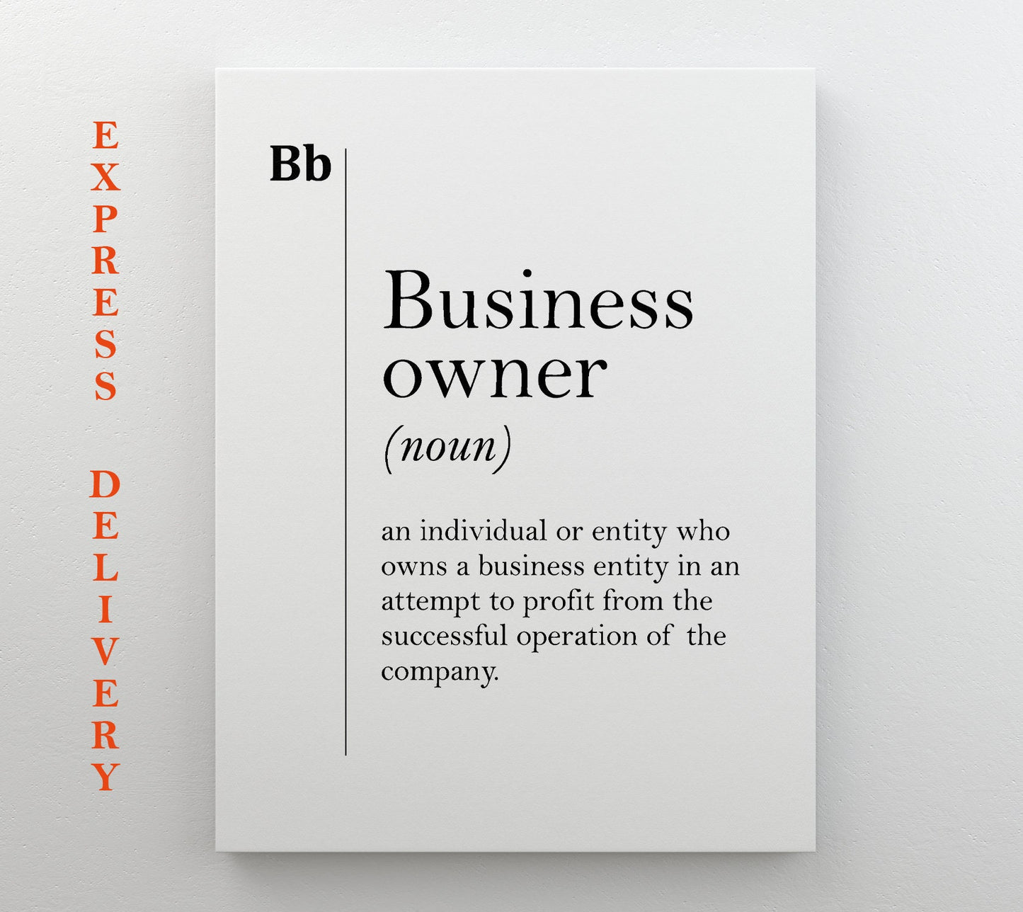 Business Owner Canvas Print – Framed Motivational Office Art | Ready to Hang