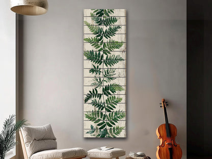 Wood Wall Art - Fern Leaf Botanical Art Printed on Wood – Rustic Nature Wall Decor – Greenery Painting Print for Your Home