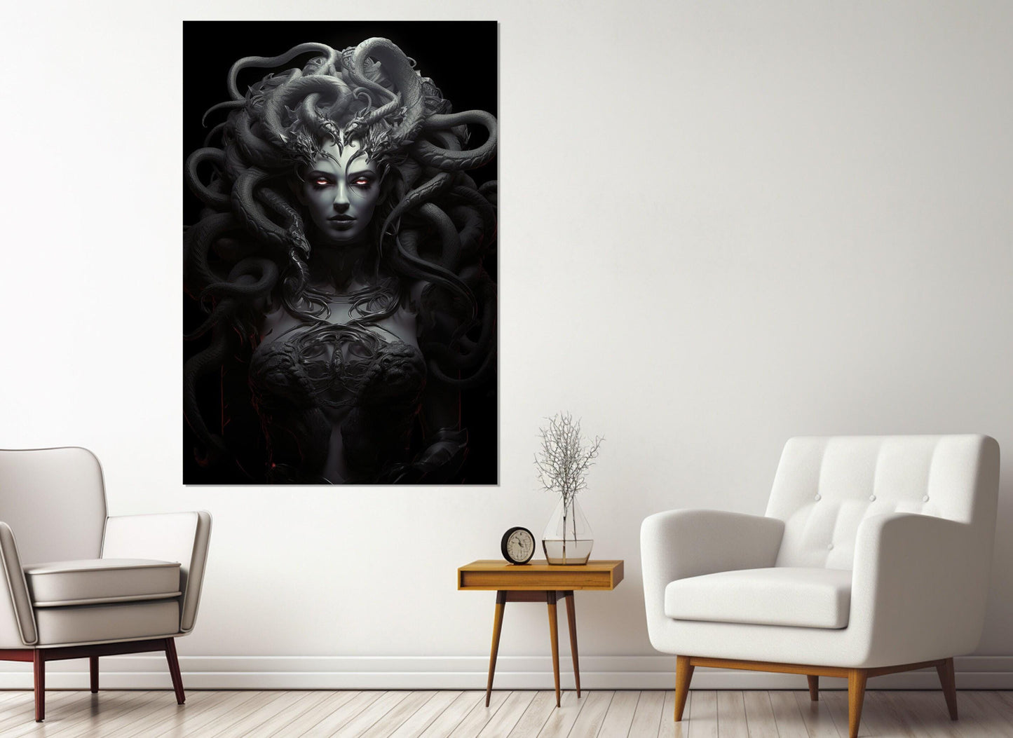 Medusa Gorgon Canvas Print - Greek Mythology Art | Framed & Ready to Hang