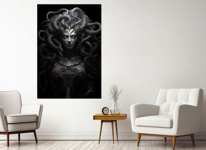 Medusa Gorgon Canvas Print - Greek Mythology Art | Framed & Ready to Hang