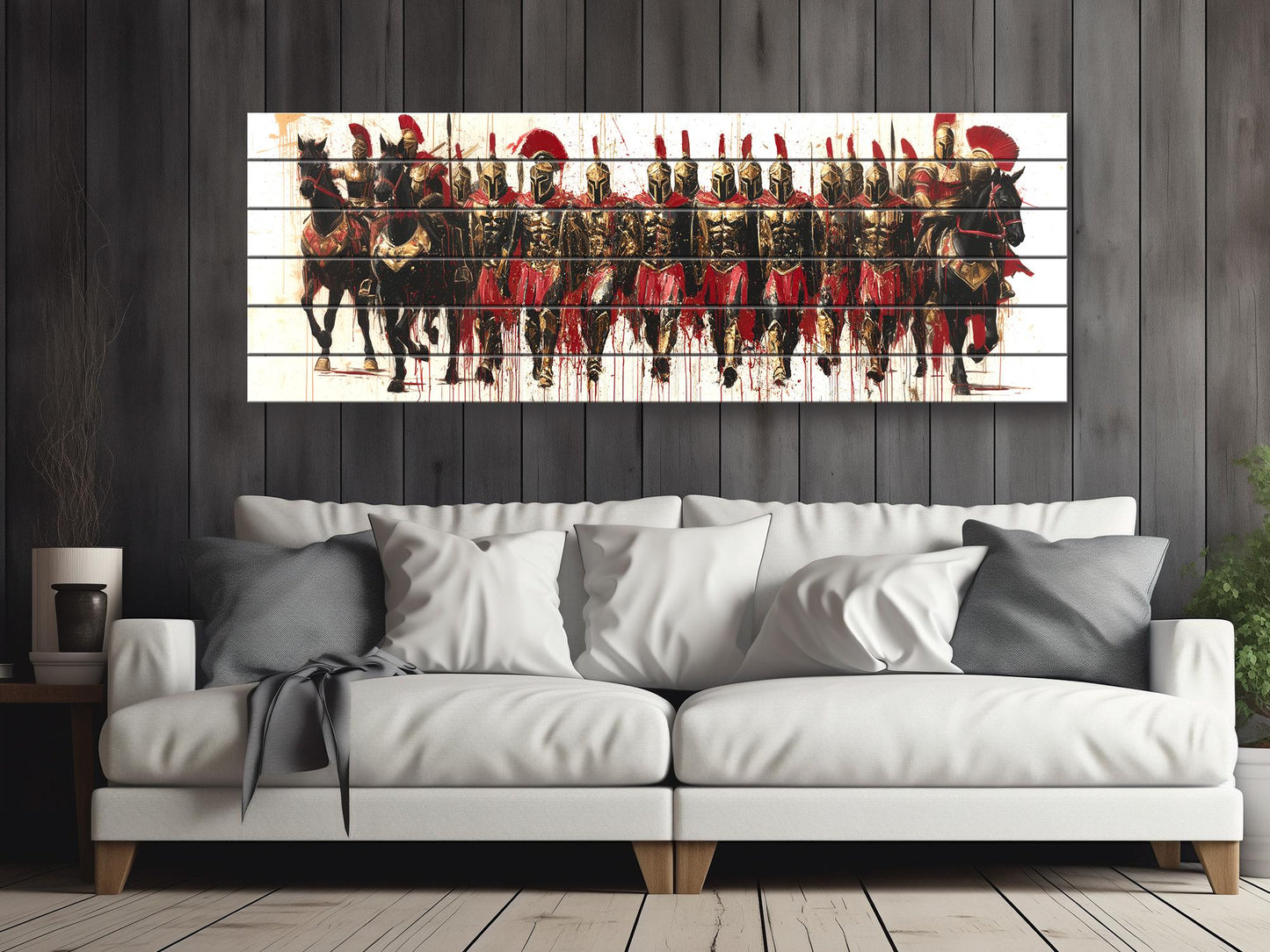 King Leonidas Spartan Warriors Print on Wood
